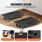 SucceBuy  2 Pack Furniture Mover Pallet Trolley 500 lbs Each Count with 4 Wheels Small Flat Dolly Cart for Industrial Machinery
