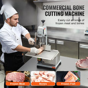 Load image into Gallery viewer, SucceBuy 650W 1100W 1800W Commercial Electric Meat Bandsaw Stainless Steel Countertop Bone Sawing Machine for Rib Pork Beef

