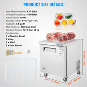 Load image into Gallery viewer, Amocart Commercial Frozen Refrigerator Sandwich Salad Prep Table 7.4Cu.Ft Food Prep Frost Free Refrigerator for Restaurant
