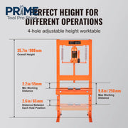 Load image into Gallery viewer, SucceBuy Hydraulic Shop Press 6T H-Frame Hydraulic Garage/Shop Floor Press  Press with Plates for Garage - AMOCART

