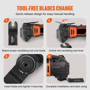 Load image into Gallery viewer, SucceBuy 50PCS Oscillating Saw Blades Universal Release Dewalt Multitool Blades for Wood Cutting Plastic Renovator Power Tool
