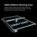 LASER TREE Laser Engraving Machine with Air Assit 60W Laser Module Laser Engraver Cutter Woodworking Area 1000x1500mm DIY Tools