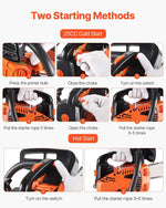 Amocart Gas Chainsaw Gasoline Powered Chain Saw Handheld Cordless Petrol Chainsaws for Tree Wood Branch Cutting Tree Trimming