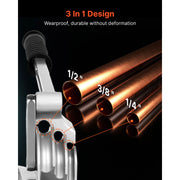 Load image into Gallery viewer, SucceBuy Pipe Tube Bender 1/4" 3/8" 1/2" OD 3 in 1 Manual Level Tube Bender 180° Copper Aluminum Pipes Bending Tool for Repair - AMOCART
