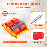 Load image into Gallery viewer, SucceBuy 6T Machinery Skate Dolly Industrial Mover with 4 Wheels and 360° Rotation Non-Slip Cap for Warehouse Workshop Factory - AMOCART
