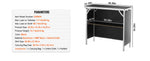 Amocart Folding Portable Bar Table Tradeshow Podium Table for Party Picnic Exhibition Include Carrying Case Storage Shelf Skirt