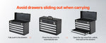 Amocart 20.5in Metal Tool Box Portable 4-Drawers Tool Chest with Drawers Locking Multi-Function Tool Organizer for Workshop