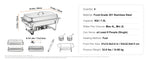 【Premium】Amocart 8QT Rectangle Chafing Dish 2/4/6 Packs w/ Full Size Pans Buffet Catering Warmer Server Folding Stand Fuel Hold