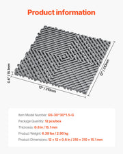Load image into Gallery viewer, SucceBuy Interlocking Drainage Mat 12inx12in 12/24/40/50/55 Pcs Splicing Mats Non-Slip PP Drainage Floor Tile &amp; Shower Mat

