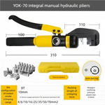 6-120mm² Hydraulic Crimping Pliers YQK-120 Pressure 8T Home Hydraulic Tools Hydraulic Pliers DIY Cable Terminal Crimping Pliers