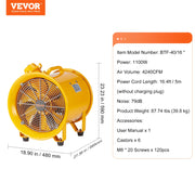 Bild in Galerie-Viewer laden, Amocart  Portable Ventilation Fan 350W/550W/1100W Industrial Exhaust Fan Air Clean Extractor Blower for Factory Warehouse
