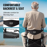 Bild in Galerie-Viewer laden, Amocart 2 in 1 Rollator Walker &amp; Transport Chair for Seniors Folding Rolling Walker Wheelchair Combo &amp; Aluminum Mobility Walker
