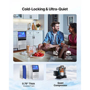 Load image into Gallery viewer, SucceBuy Commercial Ice Maker Machine 130Lbs/24H with 33Lbs Storage 45 Cubes per Cycle Stainless Steel Freestanding for Home
