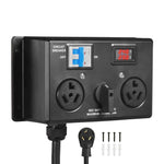 Amocart Manual EV Charging Switch for Dryer & EV 24A Max 240V with Circuit Breaker Real-Time Display Hand-Operated Selector ETL
