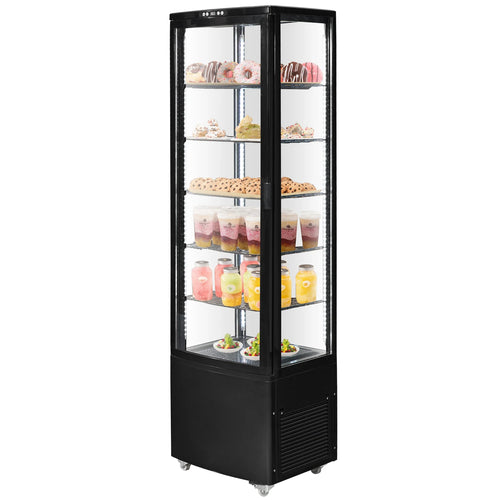 Amocart 3.5/4.2/5/9.8 cft Refrigerated Display Case Large Commercial Pastry Display Refrigerator with LED Lighting for Bakery
