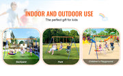 Charger l'image dans la visionneuse de galerie, SucceBuy Swing Sets for Backyard 600lbs Capacity Swing Set with 1 Saucer Swing Seat 2 Belt Swing Seats Swingset Outdoor for Kids

