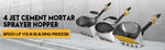 Amocart Spray Gun for Painting Walls Ceilings Cement Mortar Sprayer Plaster Hopper Gun 4 Jet Hopper Ladle Construction Tool