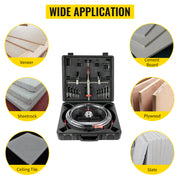 Charger l'image dans la visionneuse de galerie, Amocart Adjustable Steel Hole Saw Cutter Kit 40-200mm w/ Shield Hole Cutter Drill Bit DIY Tool Sheetrock Veneer Slate
