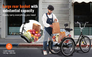 Bild in Galerie-Viewer laden, SucceBuy 20inch 7 Speed Adult Tricycles Bike Adult Trikes 3-Wheeled Bicycles Carbon Steel Cruiser Bike with Basket
