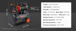 Amocart Silent Air Compressor 900W 1450W 1800W Quiet Oil-free Portable Air Pump for Repair Tire Inflation Whisper Compressor