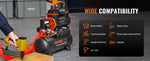 Amocart Silent Air Compressor 900W 1450W 1800W Quiet Oil-free Portable Air Pump for Repair Tire Inflation Whisper Compressor