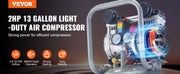 Bild in Galerie-Viewer laden, Amocart 13 Gallon Air Compressor 2HP Oil Free Air Compressor with 125 PSI Max Pressure for Tire Inflation Auto Repair Painting
