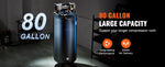 Amocart 80 Gallon Air Compressor 6.5HP 145PSI Oil Free Air Compressor Ultra Quiet Compressor for Industrial Sites Auto Repair