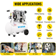 Bild in Galerie-Viewer laden, Amocart 25/60L Air Compressor 110V/240V Silent Oil-Free Compressor 750W 1 HP For Home Repair Tire Inflation Whisper Compressor
