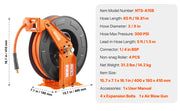 Charger l'image dans la visionneuse de galerie, Amocart Retractable Air Hose Reel 50FT Rubber Air Compressor Hose Reel Auto-Rewind w/ 5FT Lead in Ceiling Wall-Mounted Air Hose
