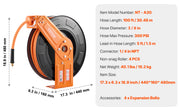 Load image into Gallery viewer, Amocart Retractable Air Hose Reel 50FT Rubber Air Compressor Hose Reel Auto-Rewind w/ 5FT Lead in Ceiling Wall-Mounted Air Hose
