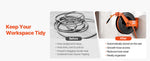 Amocart Retractable Air Hose Reel Auto Rewind Air-Compressor Hoses Reel with 5 ft Lead in Ceiling/Wall Mount Steel Double Arm