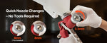Amocart Air Texture Spray Gun 1.45 Gallon Air Hopper Spray Gun Professional Drywall Texture Painting Sprayer with 3 Nozzles