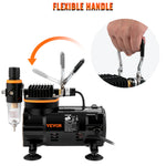 Amocart Professional Dual-Action Airbrush Kit 120W Electric Spray Gun Air Brush Painting Art Nail Tattoo Makeup Model Sprayer