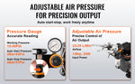 Amocart Airbrush Kit, Dual Fan Air Compressor Professional Airbrushing System Kit Airbrushes Mixing Wheel Cleaning Brush Set
