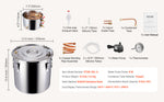 Amocart Alcohol Still 3 5 8Gal Stainless Steel Water Alcohol Distiller with Copper Coil Home Brewing Refining Fermentation Kit