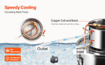 Amocart Alcohol Still 3 5 8Gal Stainless Steel Water Alcohol Distiller with Copper Coil Home Brewing Refining Fermentation Kit
