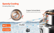 Bild in Galerie-Viewer laden, SucceBuy Alcohol Still 3 5 8Gal Stainless Steel Water Alcohol Distiller with Copper Coil Home Brewing Refining Fermentation Kit
