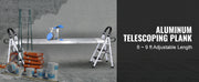 Bild in Galerie-Viewer laden, Amocart Telescoping Aluminum Work Plank 6-9 Feet 500lbs Capacity 12.5inch Width Aluminum Scaffold Plank Extension Staging Plank
