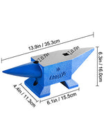SucceBuy Single Round Horn Anvil Cast Steel Block Blacksmith Bench Tool 10-60KG Jewelery Making Manual Equipment for Metalsmiths