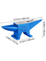 SucceBuy Single Round Horn Anvil Cast Steel Block Blacksmith Bench Tool 10-60KG Jewelery Making Manual Equipment for Metalsmiths