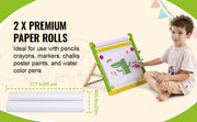 Load image into Gallery viewer, Amocart 32PCS Kids Drawing Board Painting Accessories with Chalks Dry-Erase Markers &amp; Paper Kit for Desktop/Standing Art Easel
