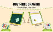 Bild in Galerie-Viewer laden, Amocart Children Magnetic Drawing Board 3-in-1 Double-Sided Wooden Kids Art Easel with Painting Accessories for Boys Girls Toys
