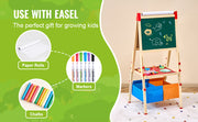 Load image into Gallery viewer, Amocart 32PCS Kids Drawing Board Painting Accessories with Chalks Dry-Erase Markers &amp; Paper Kit for Desktop/Standing Art Easel

