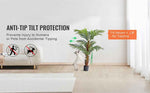 Amocart Artificial Palm Tree 4/5/6 FT Faux Plant Secure PE Material & Anti-Tip Tilt Protection Low-Maintenance Plant for Home