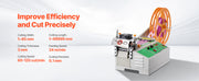 Bild in Galerie-Viewer laden, SucceBuy Automatic Webbing Cutting Machine Hot Cold Ribbon Cutting Machine with Adjustable Temperature LCD Display for Shoelaces
