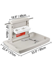 Charger l'image dans la visionneuse de galerie, Amocart Baby Changing Station Commercial Wall Mount Baby Diaper Changing Table Fold Down Vertical Restroom Baby Changing Table
