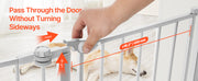 Bild in Galerie-Viewer laden, Amocart Baby Gate 28/30/36 Inches High Dog Gate Easy Step Walk Thru Child Pet Security Pressure Mount Kit Wall Cups Doorways
