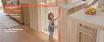 Amocart Baby Gate 28/30/36 Inches High Dog Gate Easy Step Walk Thru Child Pet Security Pressure Mount Kit Wall Cups Doorways