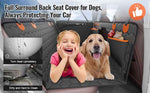Amocart Back Seat Extender Dog Car Seat Cover for Back Seat Bed with Mesh Window and Storage Pocket Supports 350lbs Dog Hammock