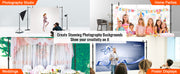 Charger l'image dans la visionneuse de galerie, Amocart 10 x 10 ft Heavy Duty Backdrop Stand Height Adjustable Photography Backdrop Stand for Party Wedding Display Exhibition
